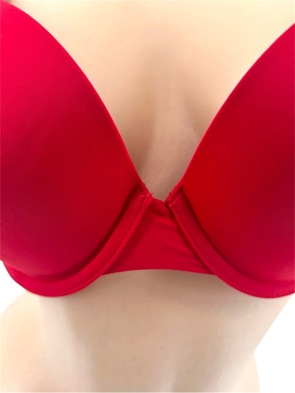 NEW Victoria’s Secret Red Logo Strap T-Shirt Push-Up Full Coverage Bra Size 38C - Picture 4 of 12